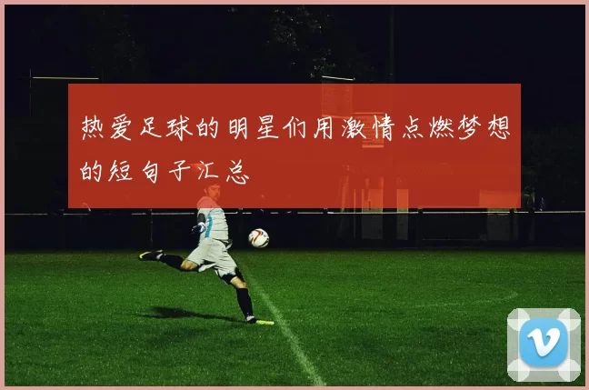 热爱足球的明星们用激情点燃梦想的短句子汇总